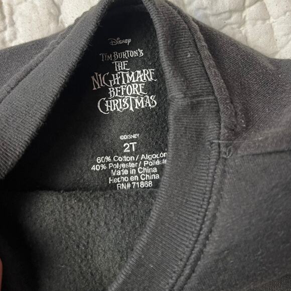 Toddler Nightmare Before Christmas 2T Crewneck Holiday Sweatshirt - Picture 3 of 3